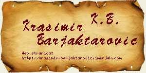 Krasimir Barjaktarović vizit kartica